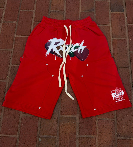 "Rxxch University" Carpenter Shorts